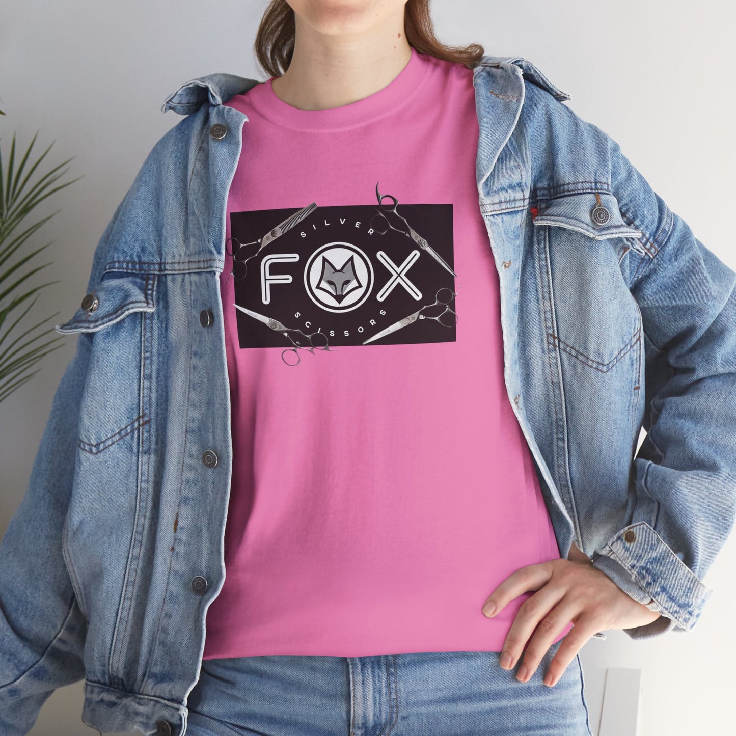 Silver Fox Scissors Unisex Heavy Cotton Tee