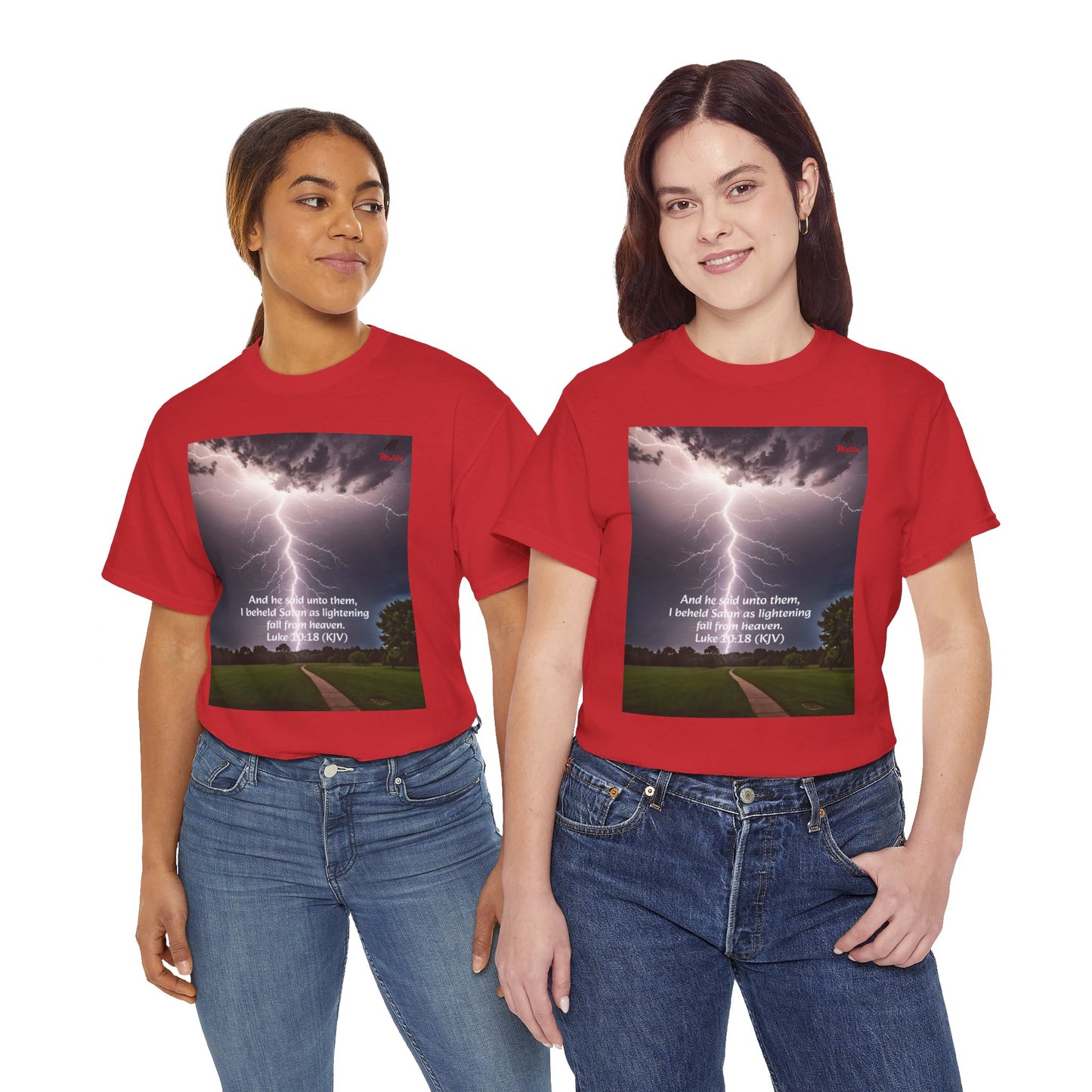 Lightning Style Satan's Fall Unisex Heavy Cotton Tee