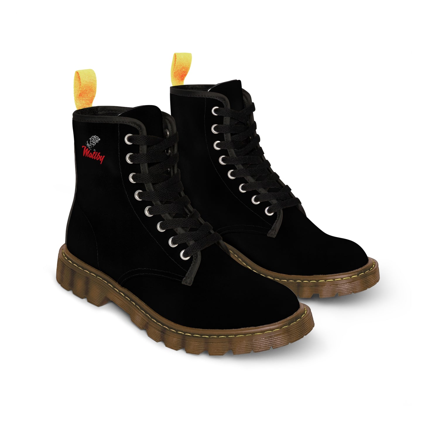 Men's Black Canvas Boots