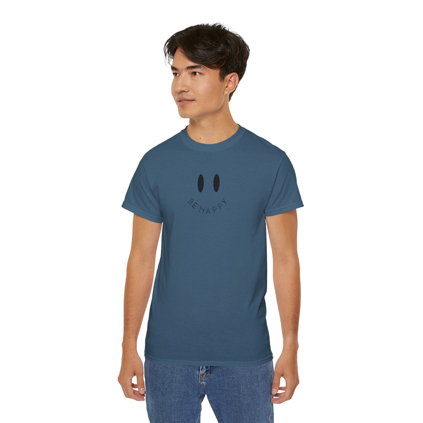 "Be Happy" Smiley Face Unisex Ultra Cotton Tee