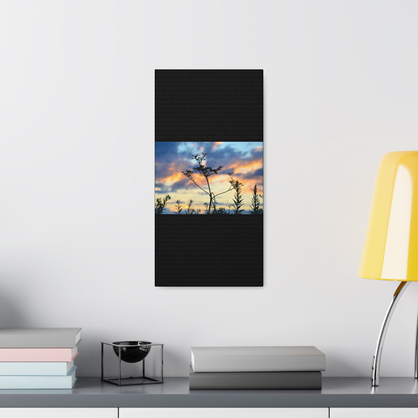 Nature Sunset Silhouette Black Canvas Gallery Wraps