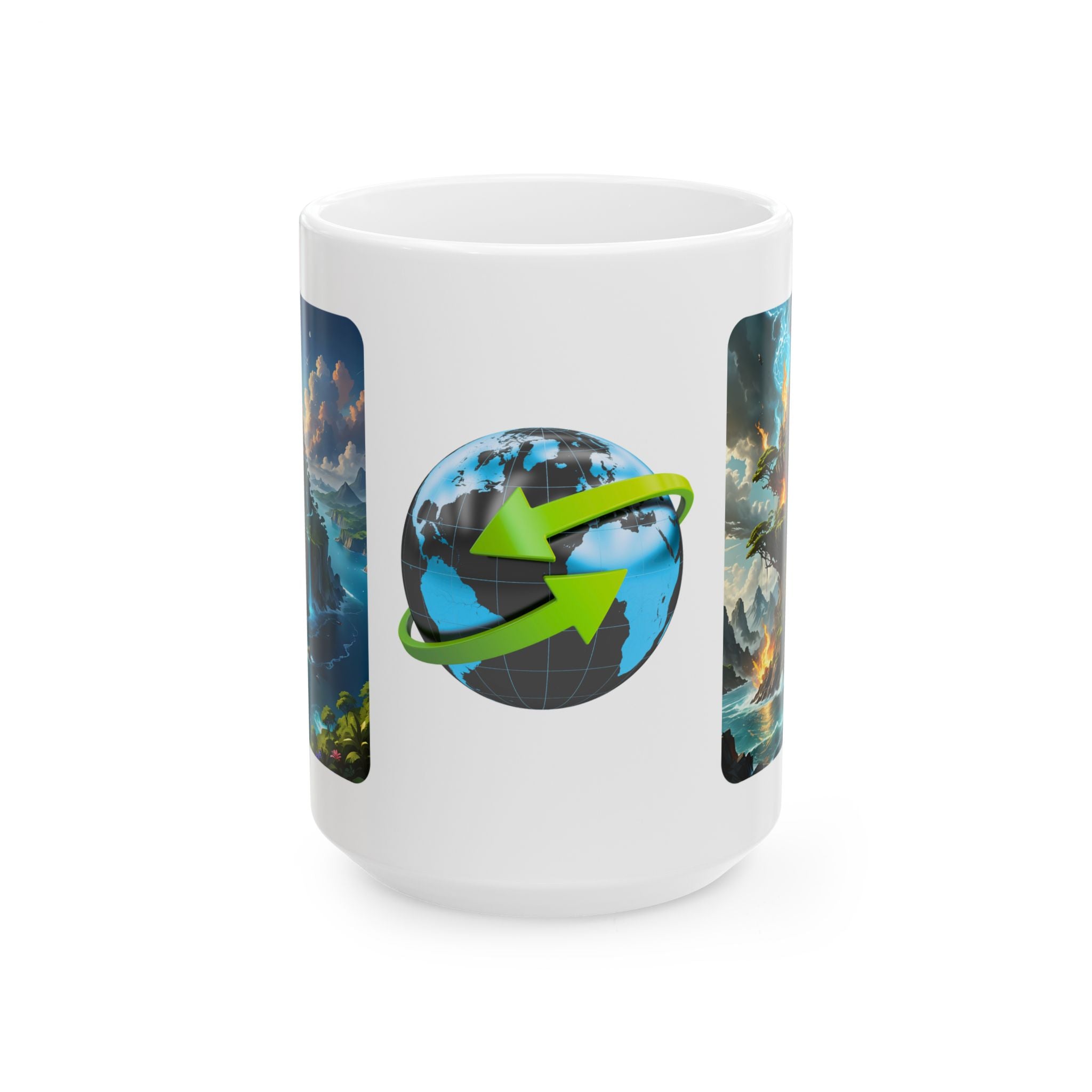Contrast & Perspective #3 White Ceramic Mug — Time & Chance Daily Cup (11oz, 15oz)