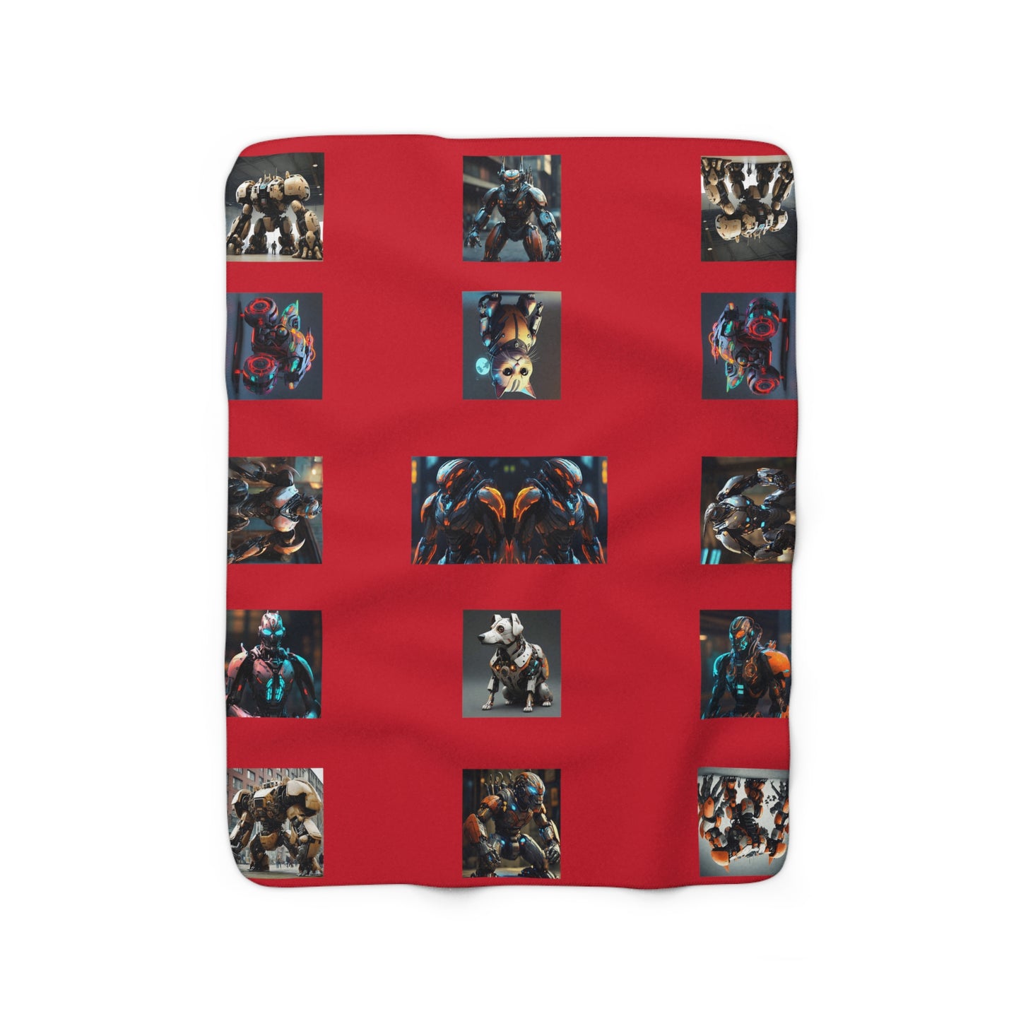 Matiby MEK Red Sherpa Fleece Blanket