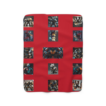 Matiby MEK Red Sherpa Fleece Blanket