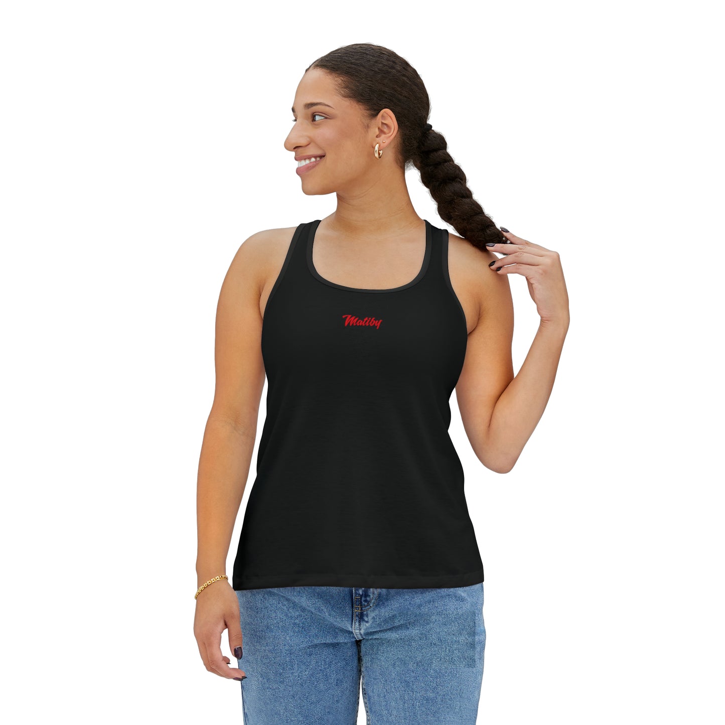 Women's Black Tank Top (AOP)