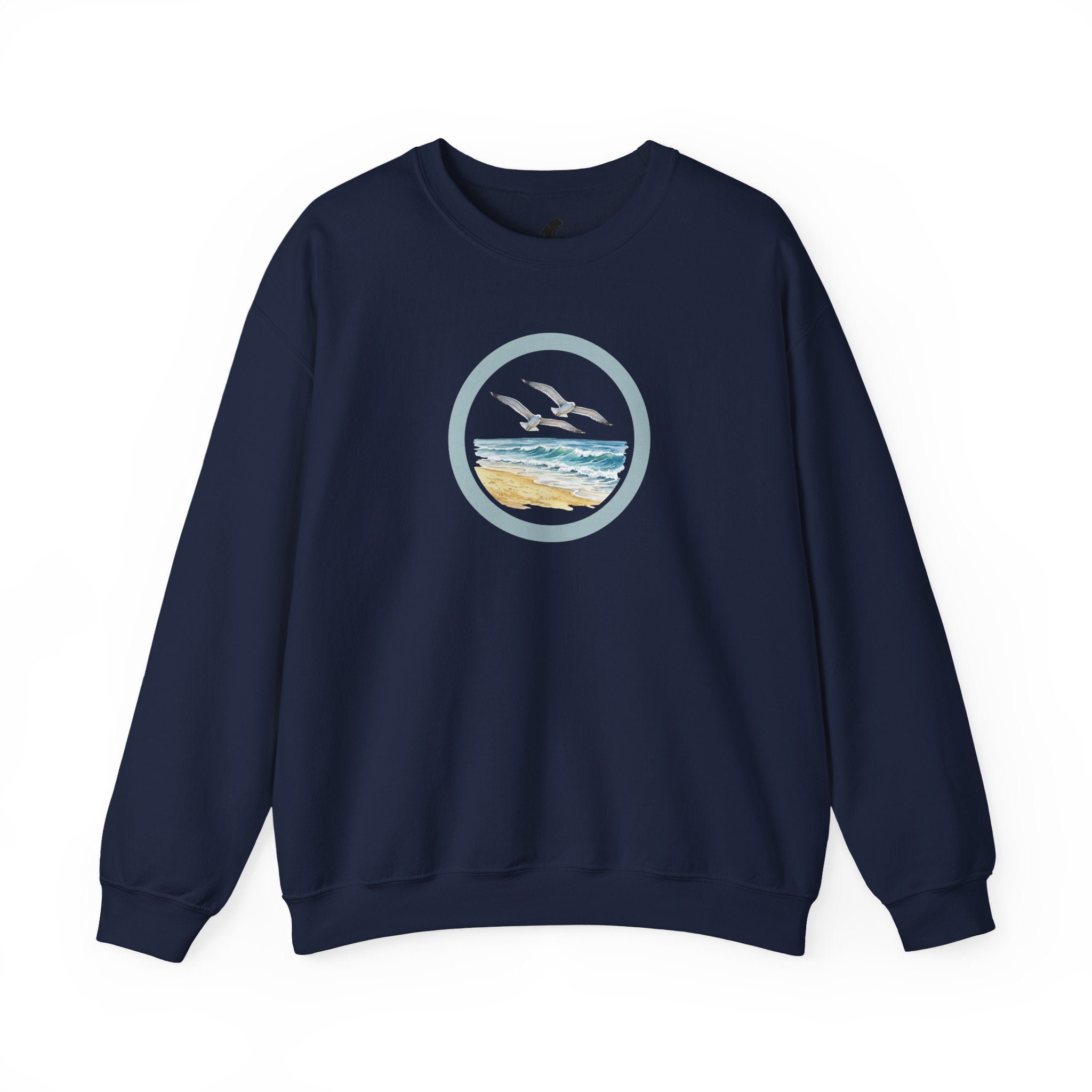 Coastal Circle Crewneck Sweatshirt — Seagull Beach Sweater