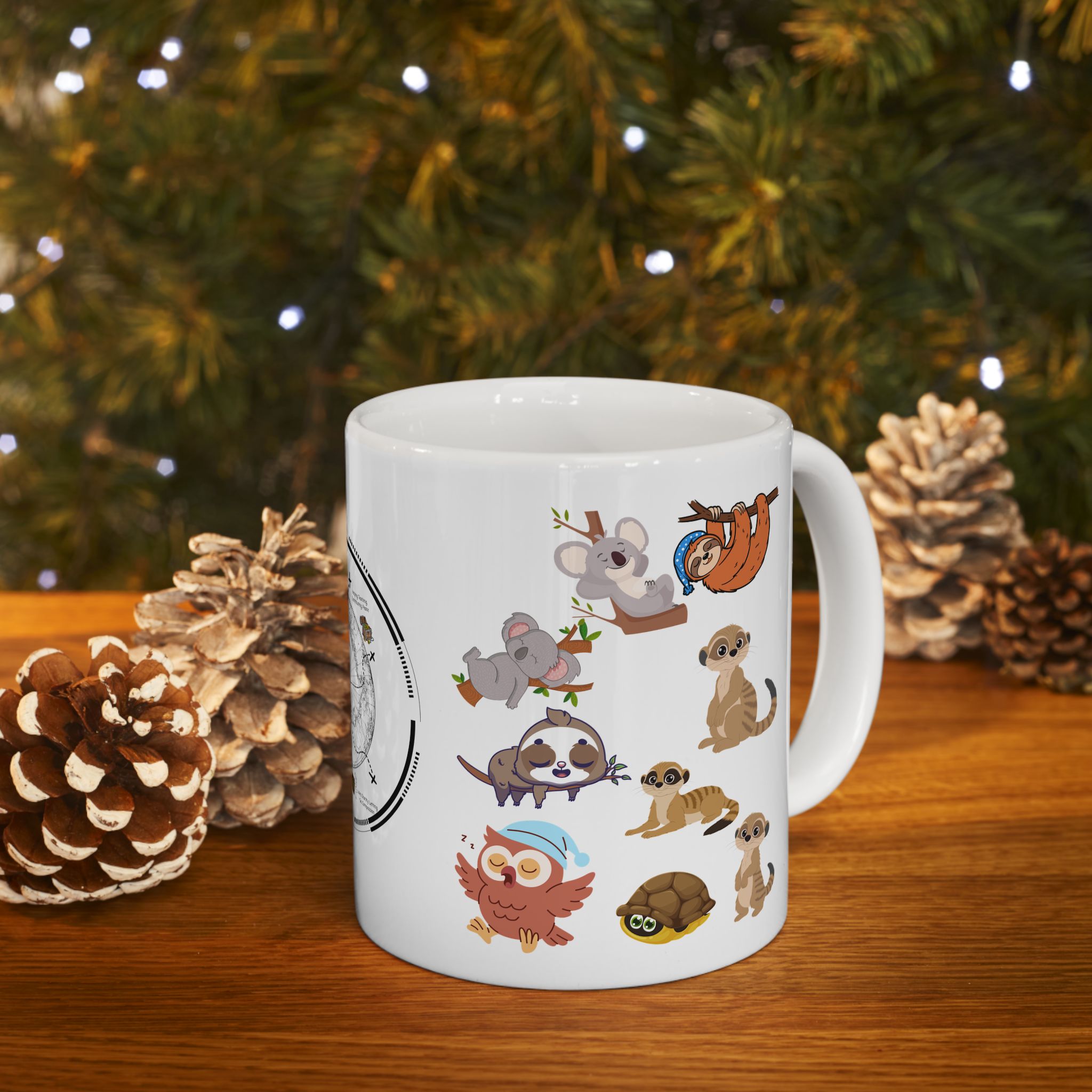 Playful & Cute Pets Decor #6 White Ceramic Mug — Adorable Animals To Brighten Your Day Cup (11oz & 15oz)
