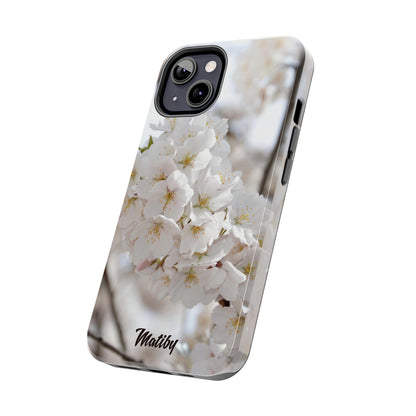 White Flower Tough Phone Cases