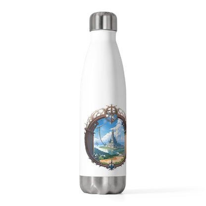 Nautical Helm 20oz Insulated Bottle, White