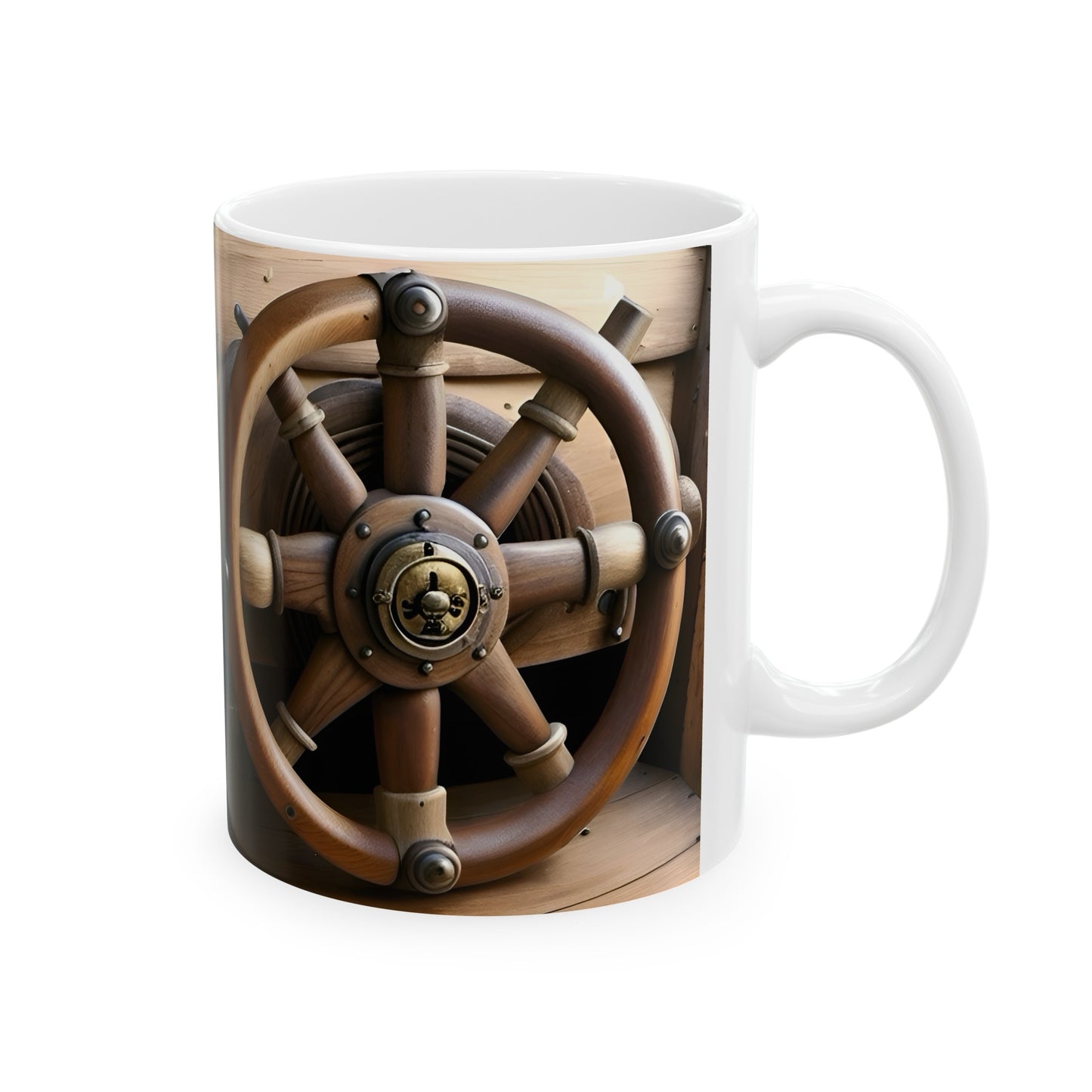 Nautical Helm Ceramic Mug, 11oz