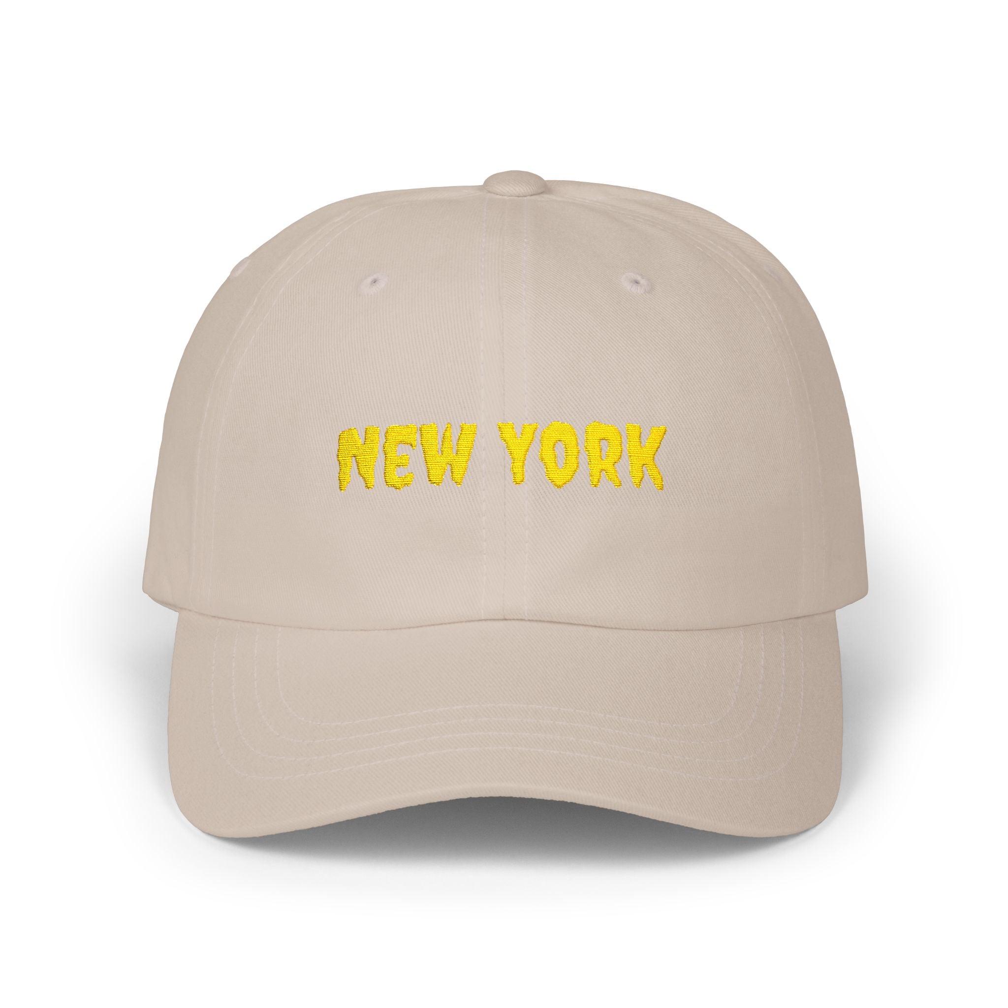 New York United States of America Gold Embroidered Classic Dad Cap | NY 11th USA Baseball Hat