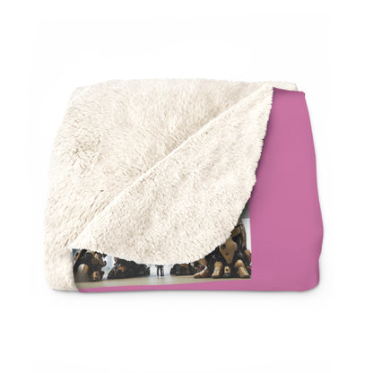 Matiby MEK Pink Sherpa Fleece Blanket