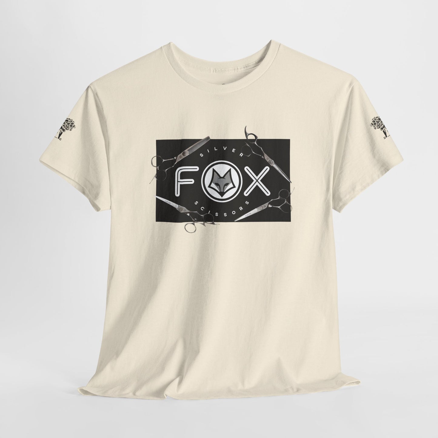 Silver Fox Scissors Unisex Heavy Cotton Tee