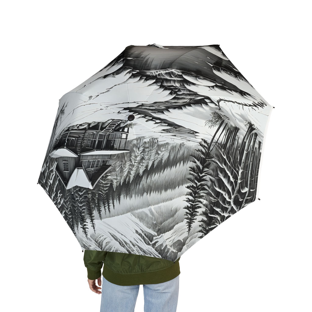 Tranquil Nature Scenery #8 Semi-Automatic Foldable Umbrella | Scenic Retreats, Landscape Art