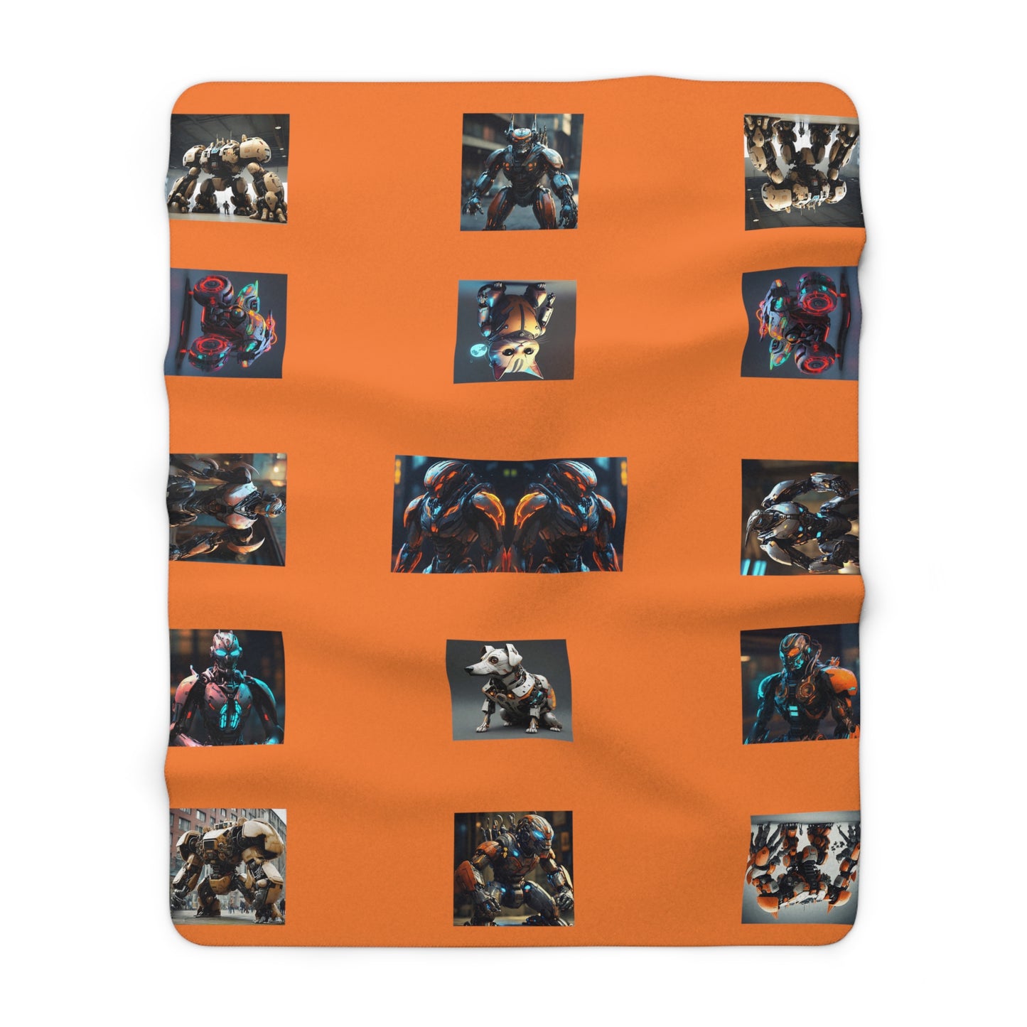 Matiby MEK Orange Sherpa Fleece Blanket