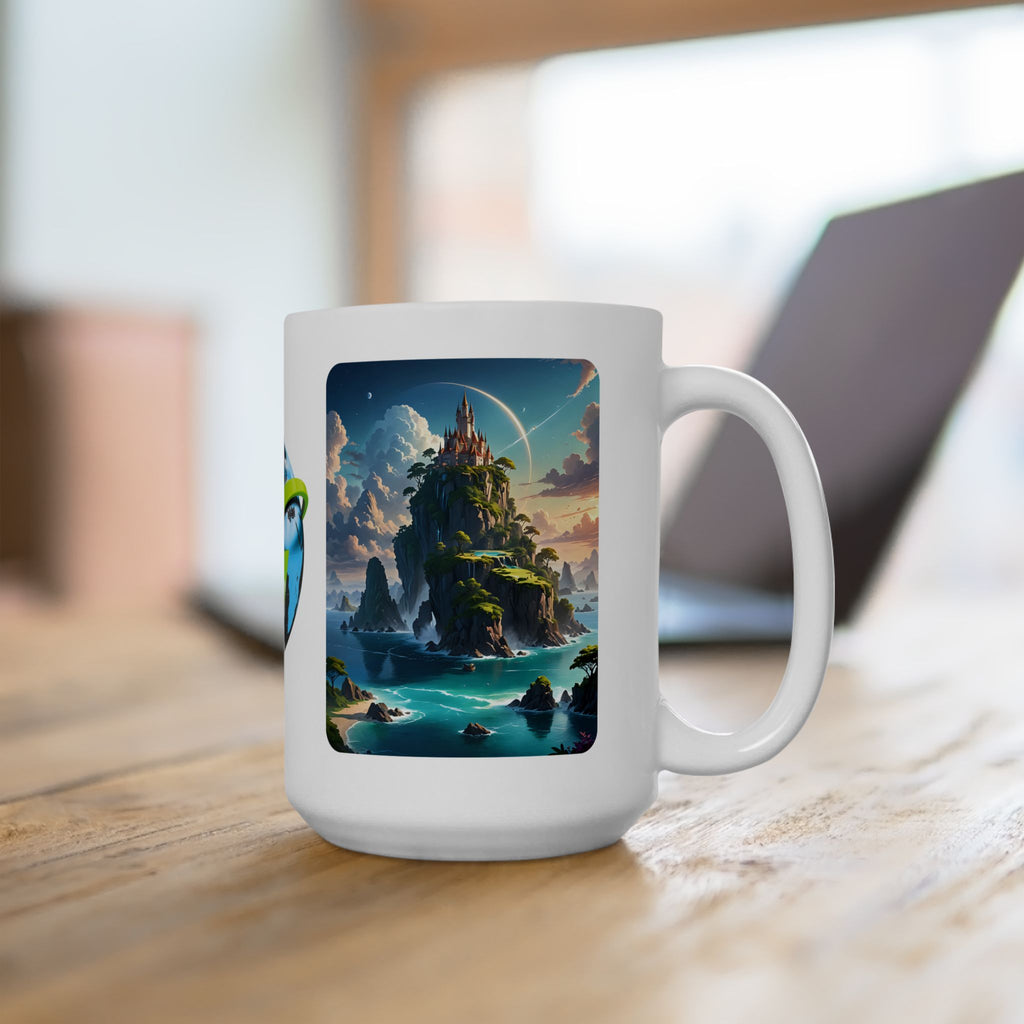 Contrast & Perspective #8 White Ceramic Mug — Time & Chance Daily Cup (11oz, 15oz)