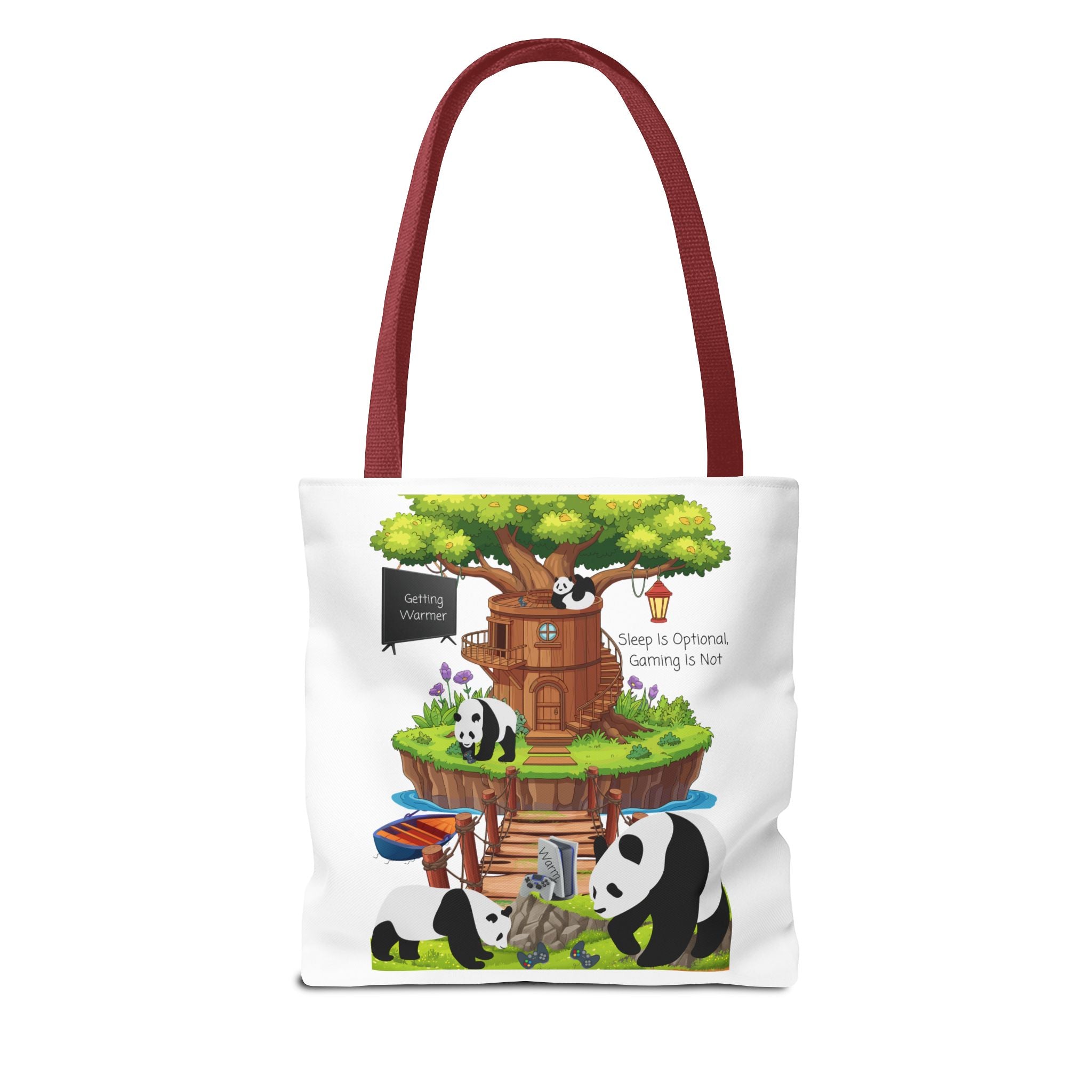 Game On, Always In a Woodland Treehouse Tote Bag | Sleep Is Optional, Gaming Is Not