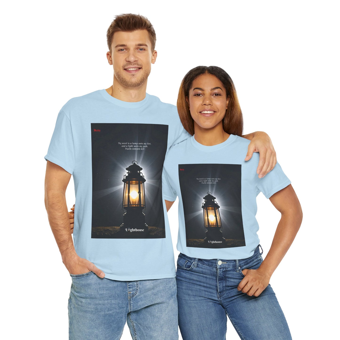 Lighthouse Psalm 119 Unisex Heavy Cotton Tee