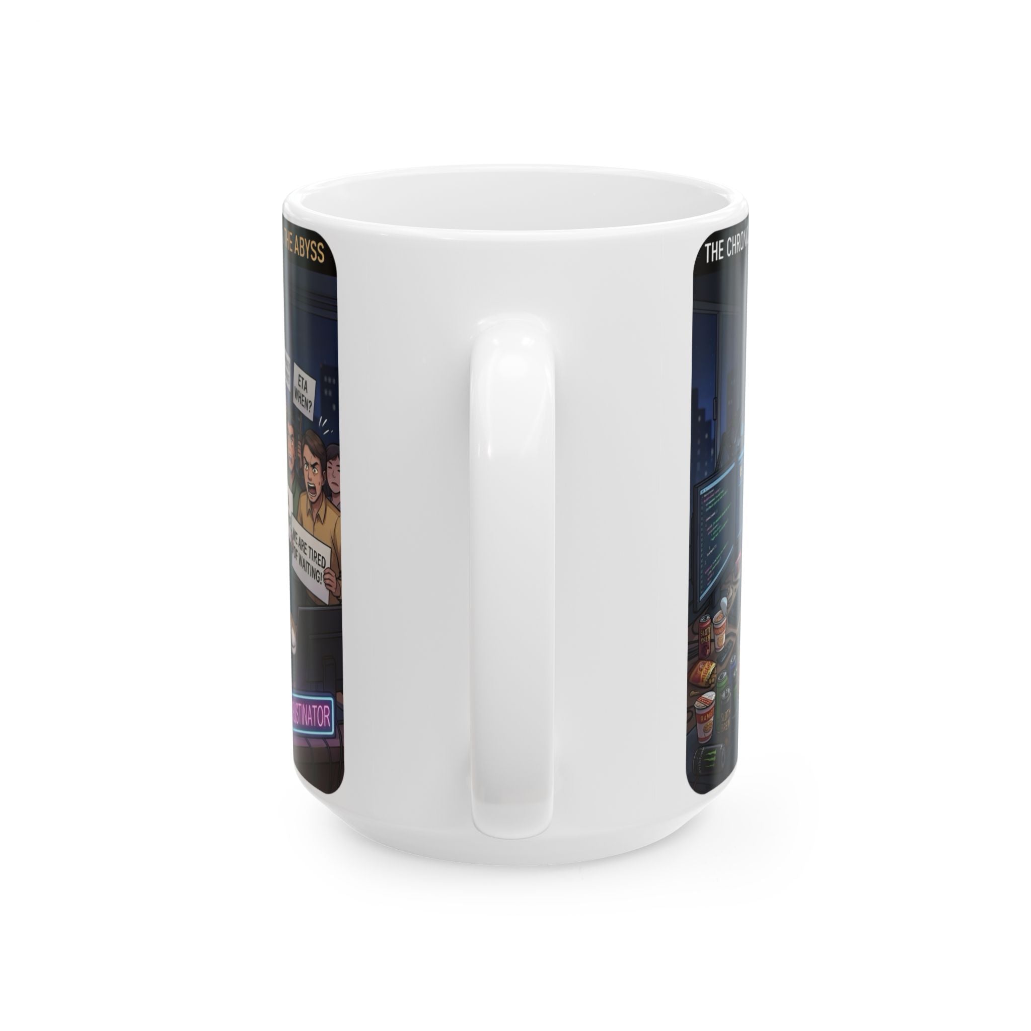 Indie Game Developer Life White Ceramic Mug — Funny Gaming Studio Office Cup, 11oz & 15oz
