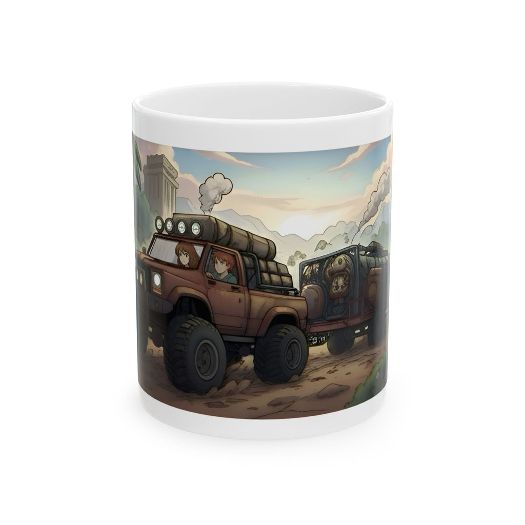 Adventure 4x4 Trucks #56, Off-Road Cross Country Haulers White Ceramic Mug — Find Your Path To The Essentials Cup (11oz & 15oz)