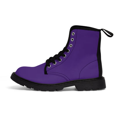 Men's Purple Canvas Boots