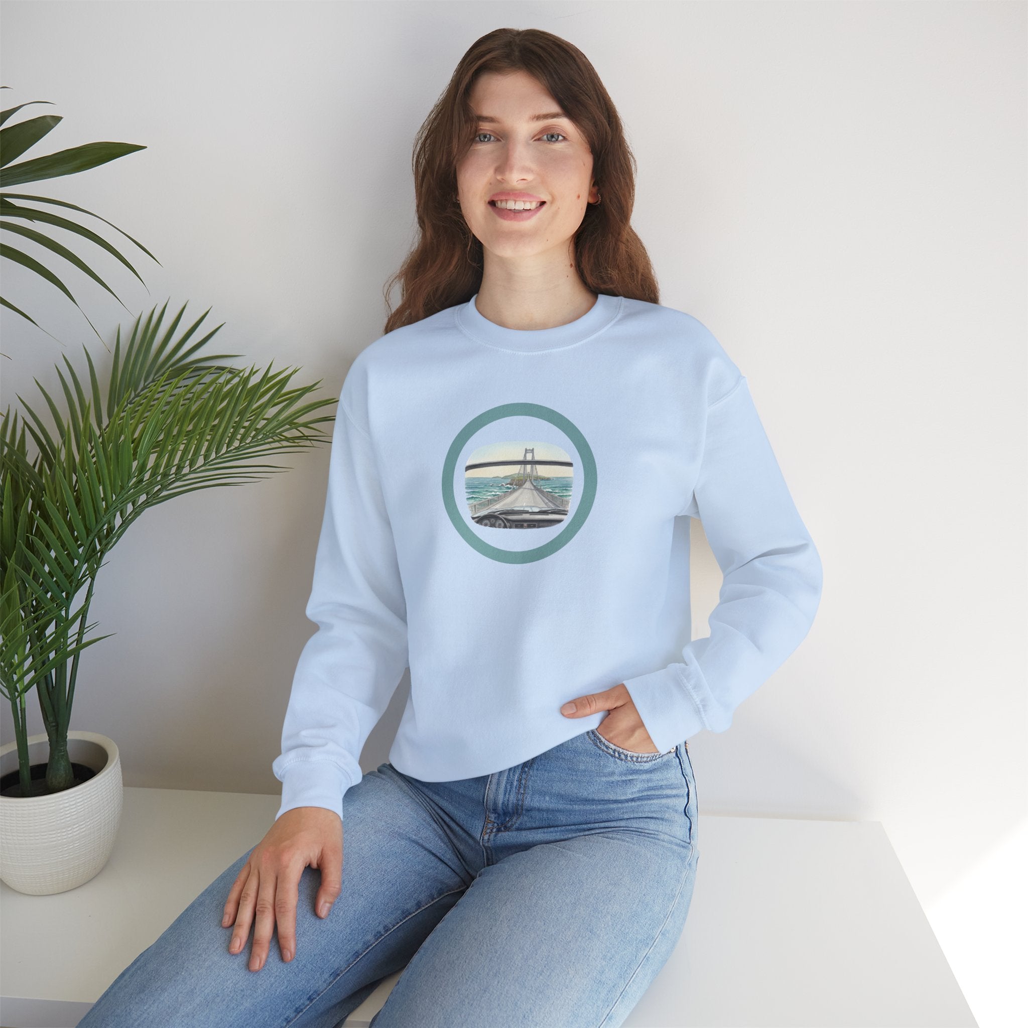 Coastal Bridge Drive Circle Crewneck Sweatshirt