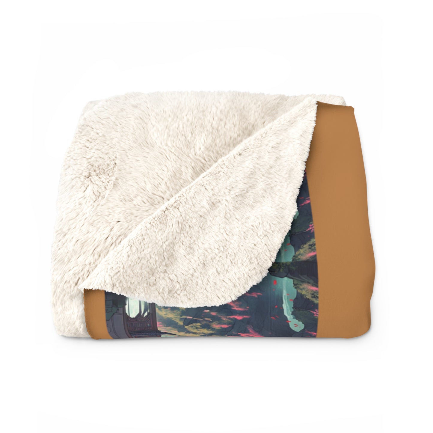 Matiby MEK Light Brown Sherpa Fleece Blanket