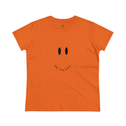 Women's Be Happy Midweight Cotton Tee