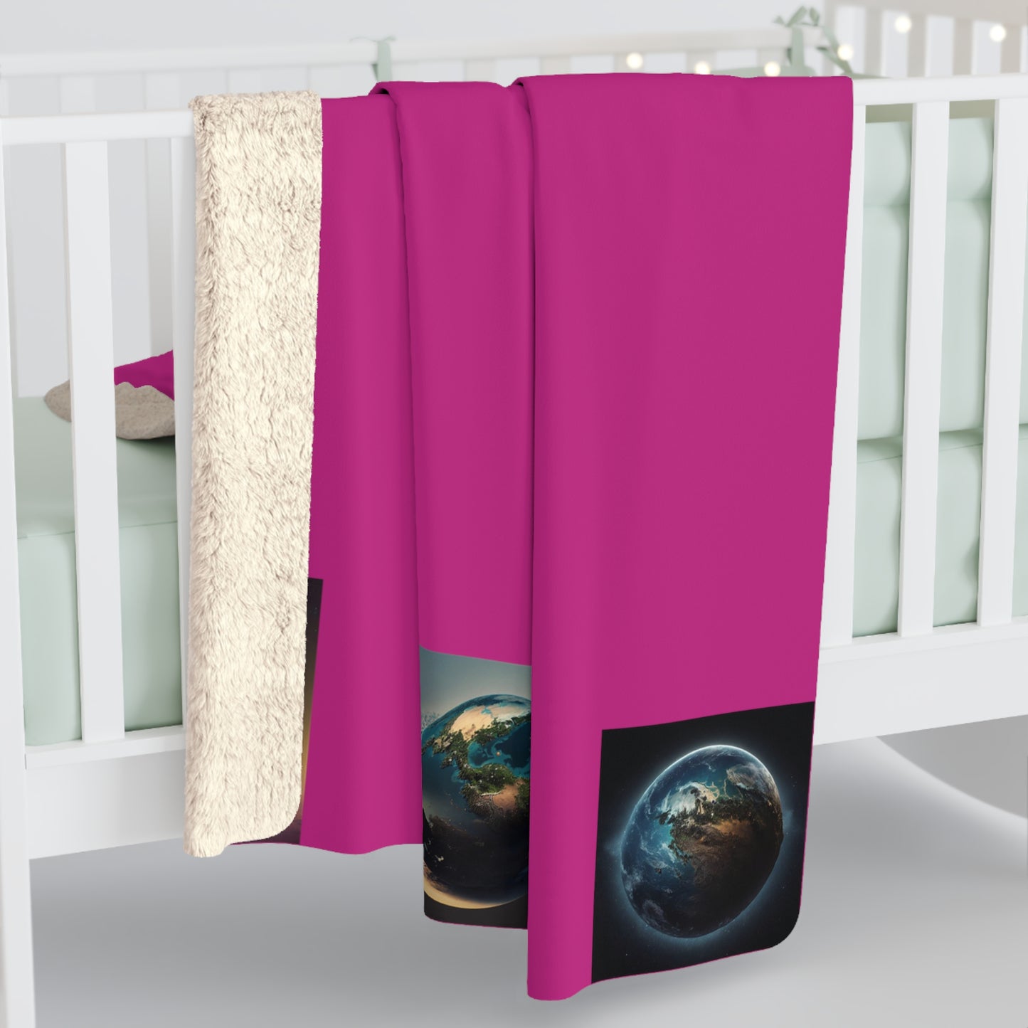 Matiby Worlds Pink Sherpa Fleece Blanket