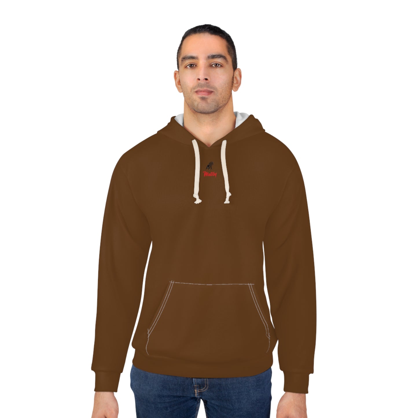 Brown Unisex Pullover Hoodie (AOP)