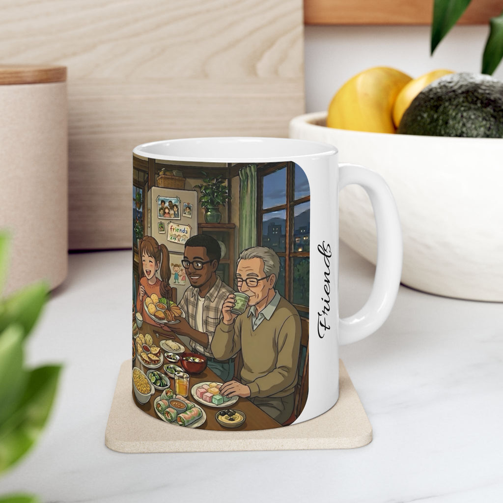 Family & Friends #1 Forever White Ceramic Mug — Cozy Feast Cup (11oz/15oz)