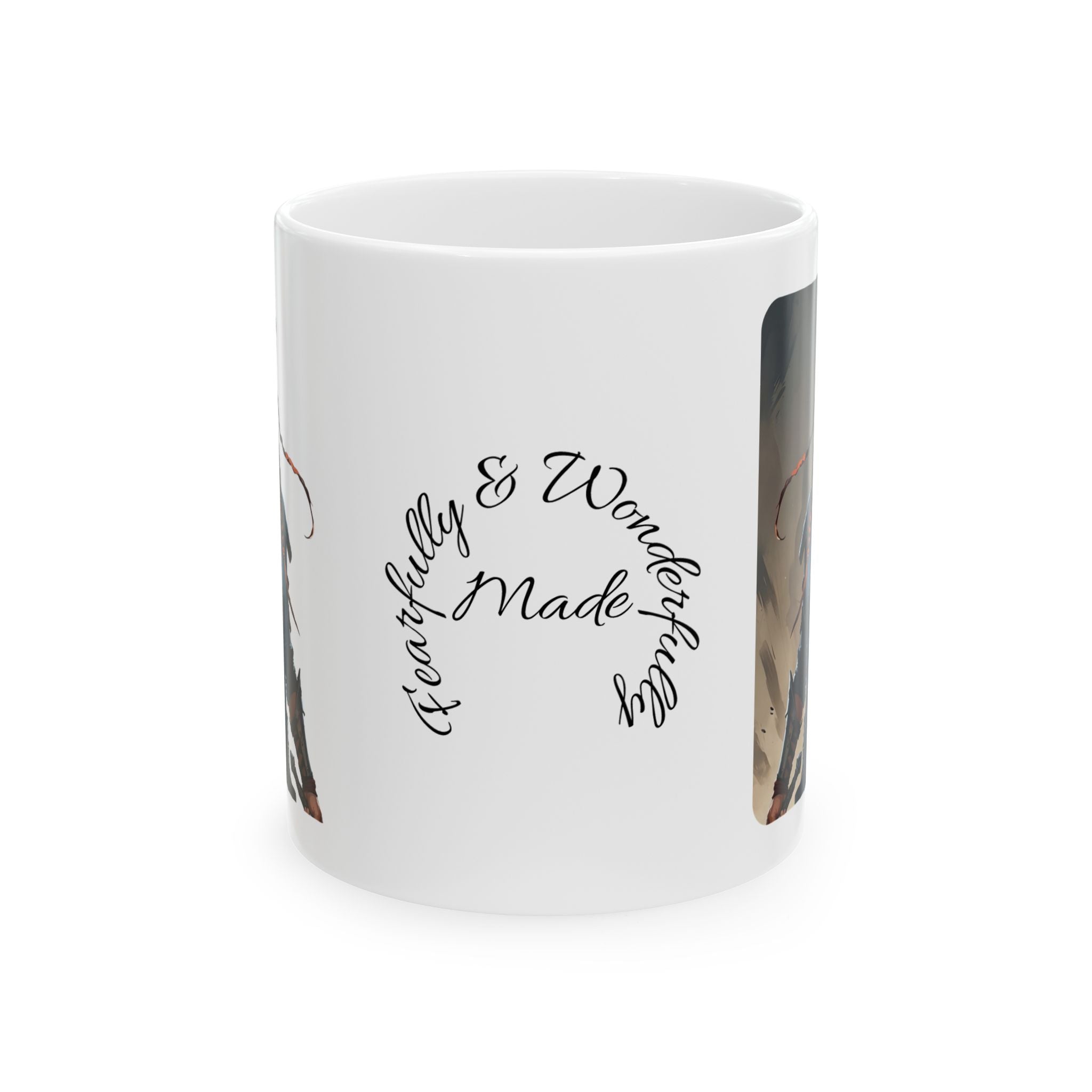 Gentle Woman of Valor #22 White Ceramic Mug - Fearfully & Wonderfully Made Tribute Cup (11oz/15oz)