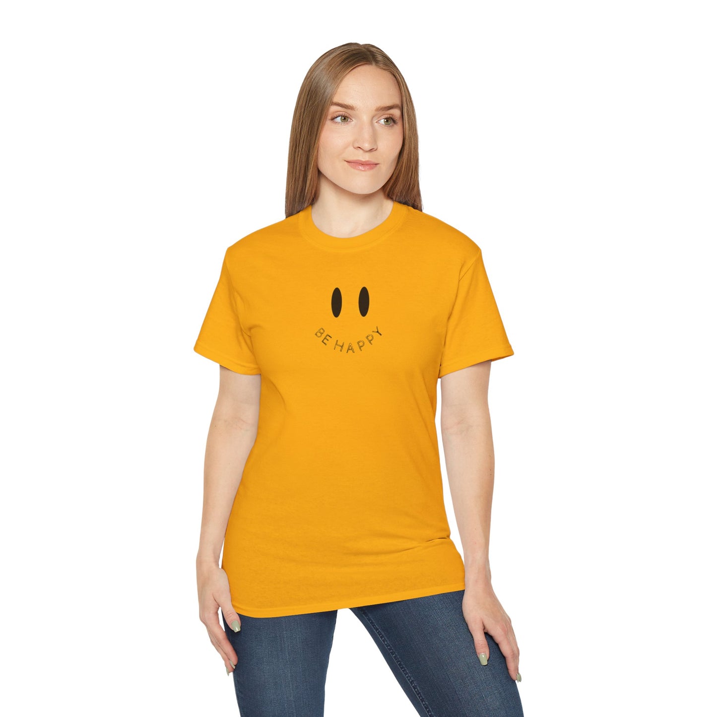 "Be Happy" Smiley Face Unisex Ultra Cotton Tee