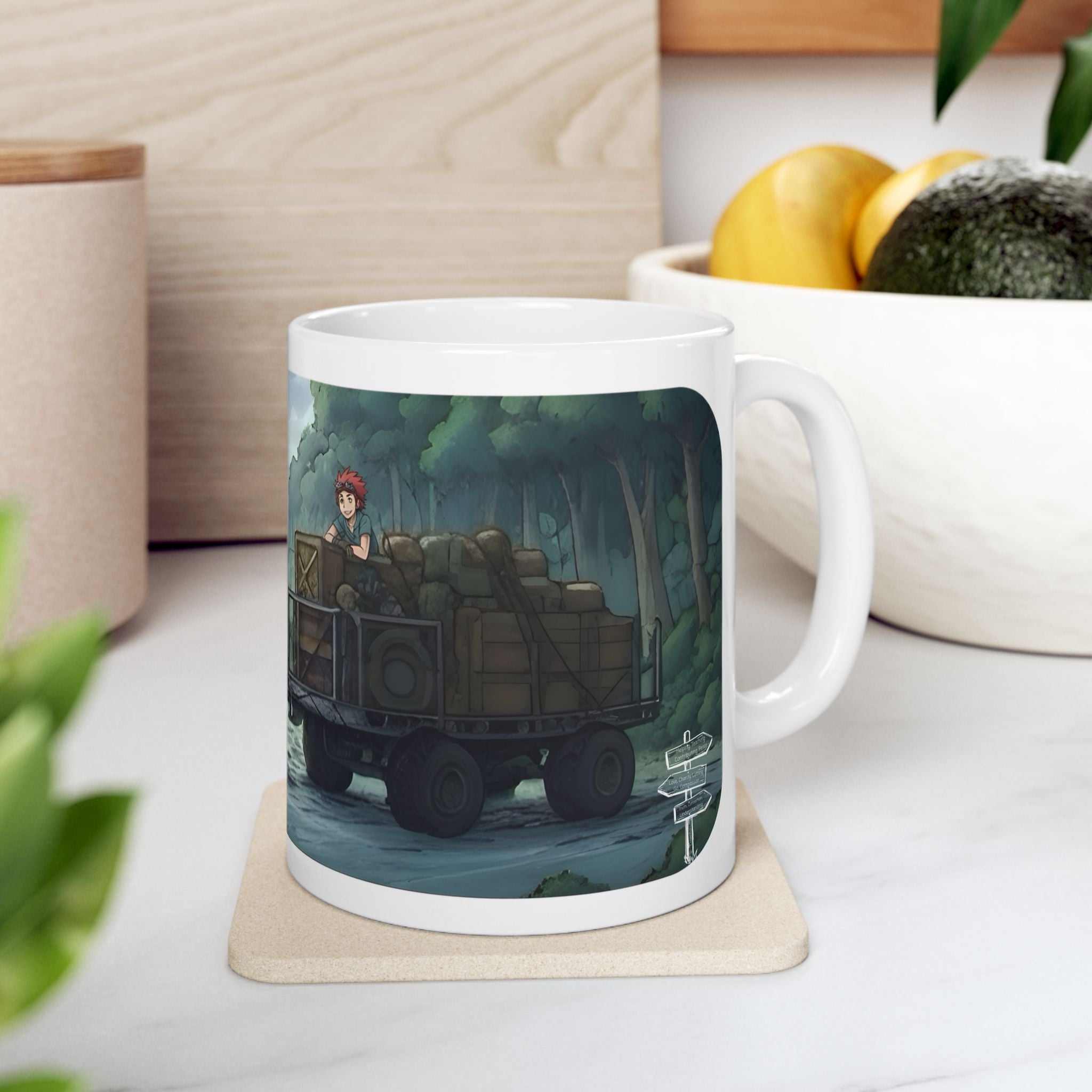 Adventure 4x4 Trucks #31, Young Adults On The Move White Ceramic Mug — Find Your Path To The Essentials Cup (11oz & 15oz)