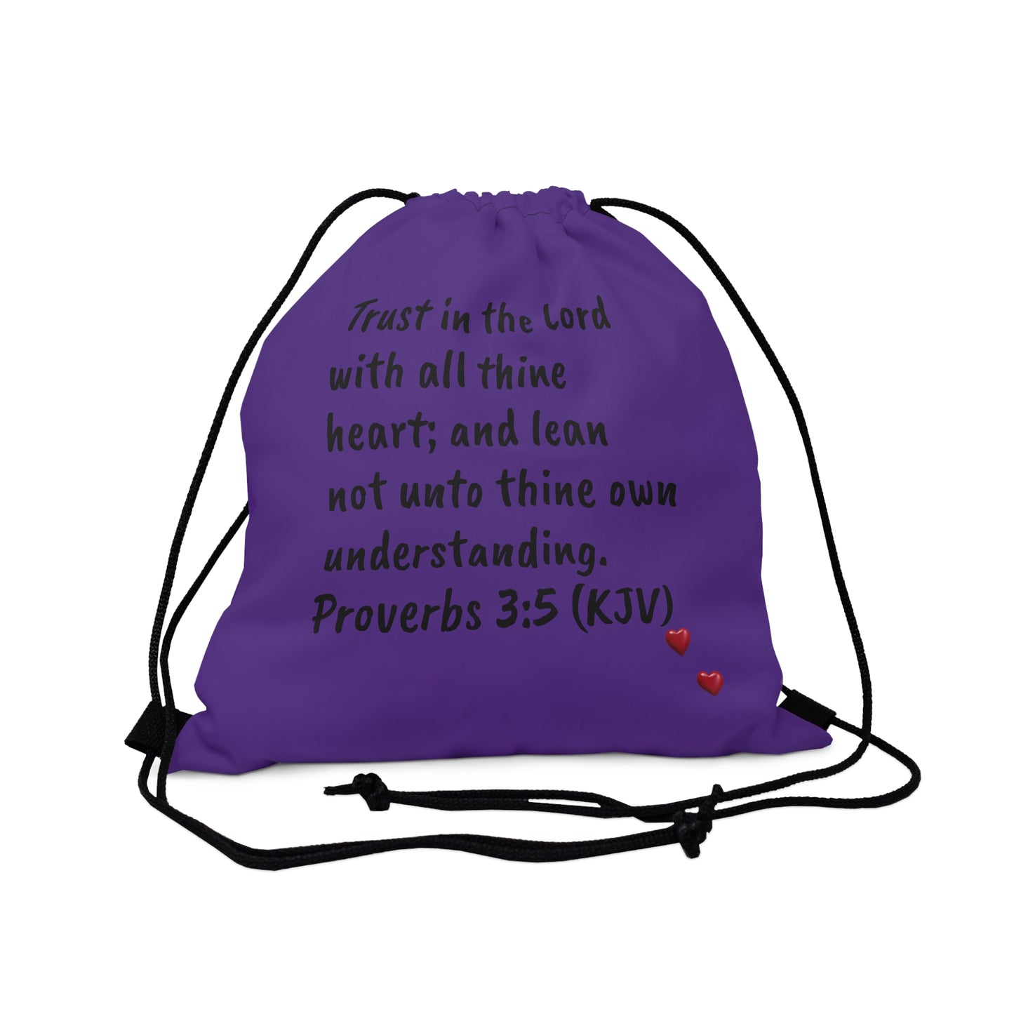 Bible Speaks Outdoor Drawstring Purple