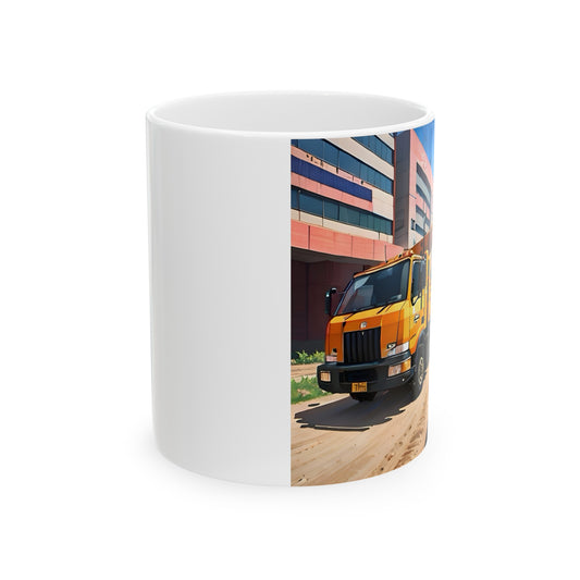 Artzy Construction Ceramic Mug, 11oz