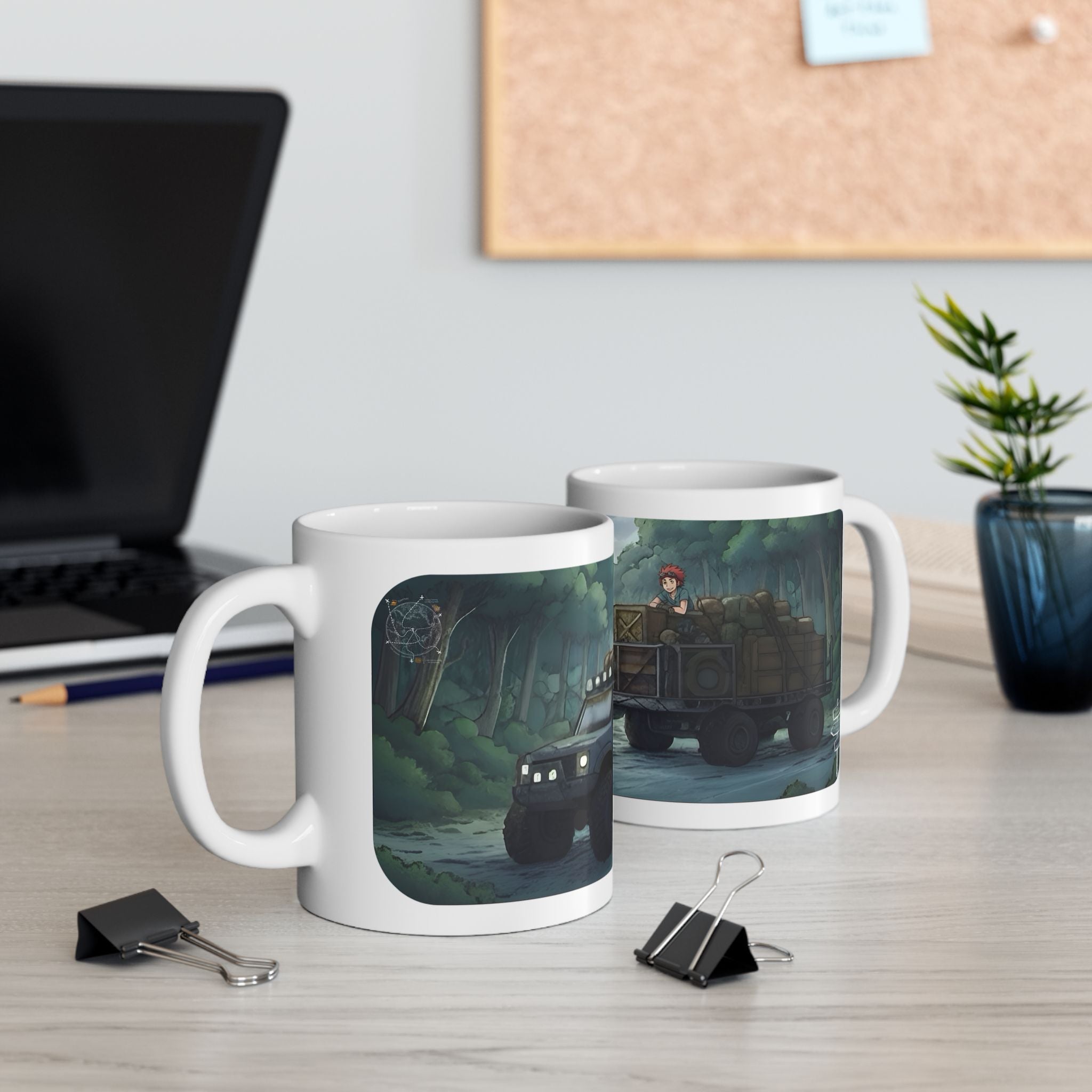 Adventure 4x4 Trucks #31, Young Adults On The Move White Ceramic Mug — Find Your Path To The Essentials Cup (11oz & 15oz)