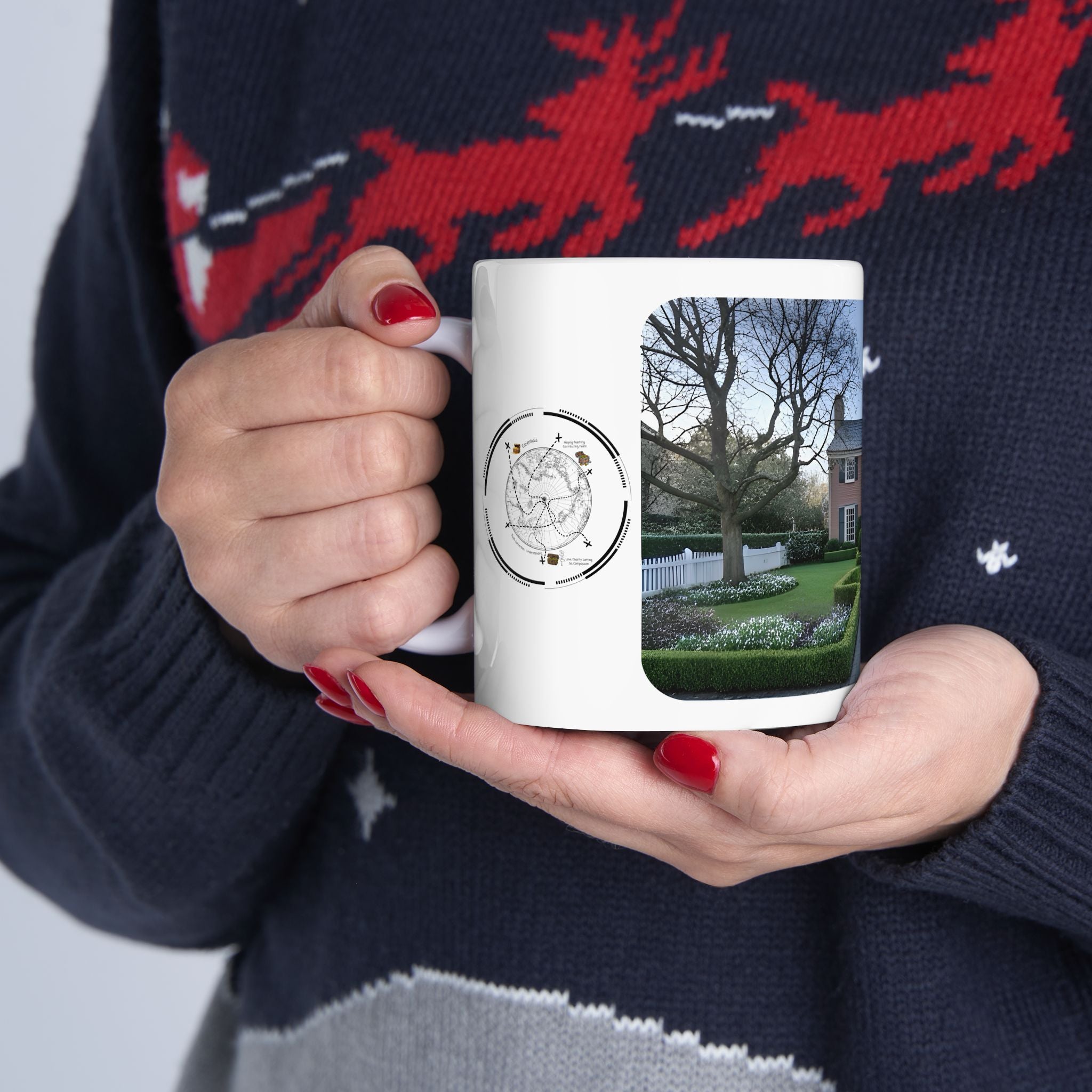 Cozy Architecture & Dreamy Landscapes #1 White Ceramic Mug – Homes Home Sweet Home Cup (11oz/15oz)