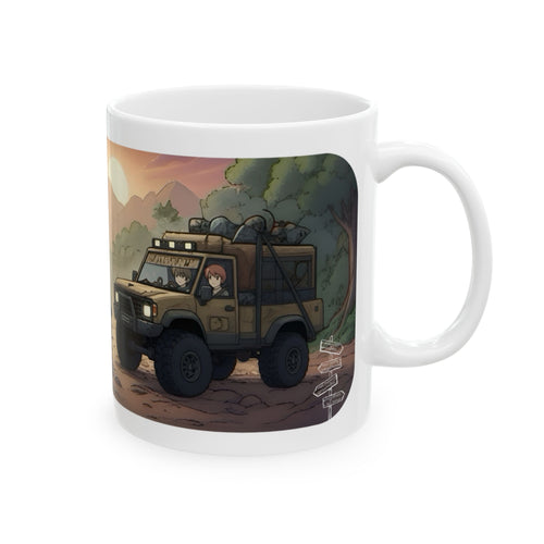 Adventure 4x4 Trucks #47, Best Friends On The Go White Ceramic Mug — Find Your Path To The Essentials Cup (11oz & 15oz)