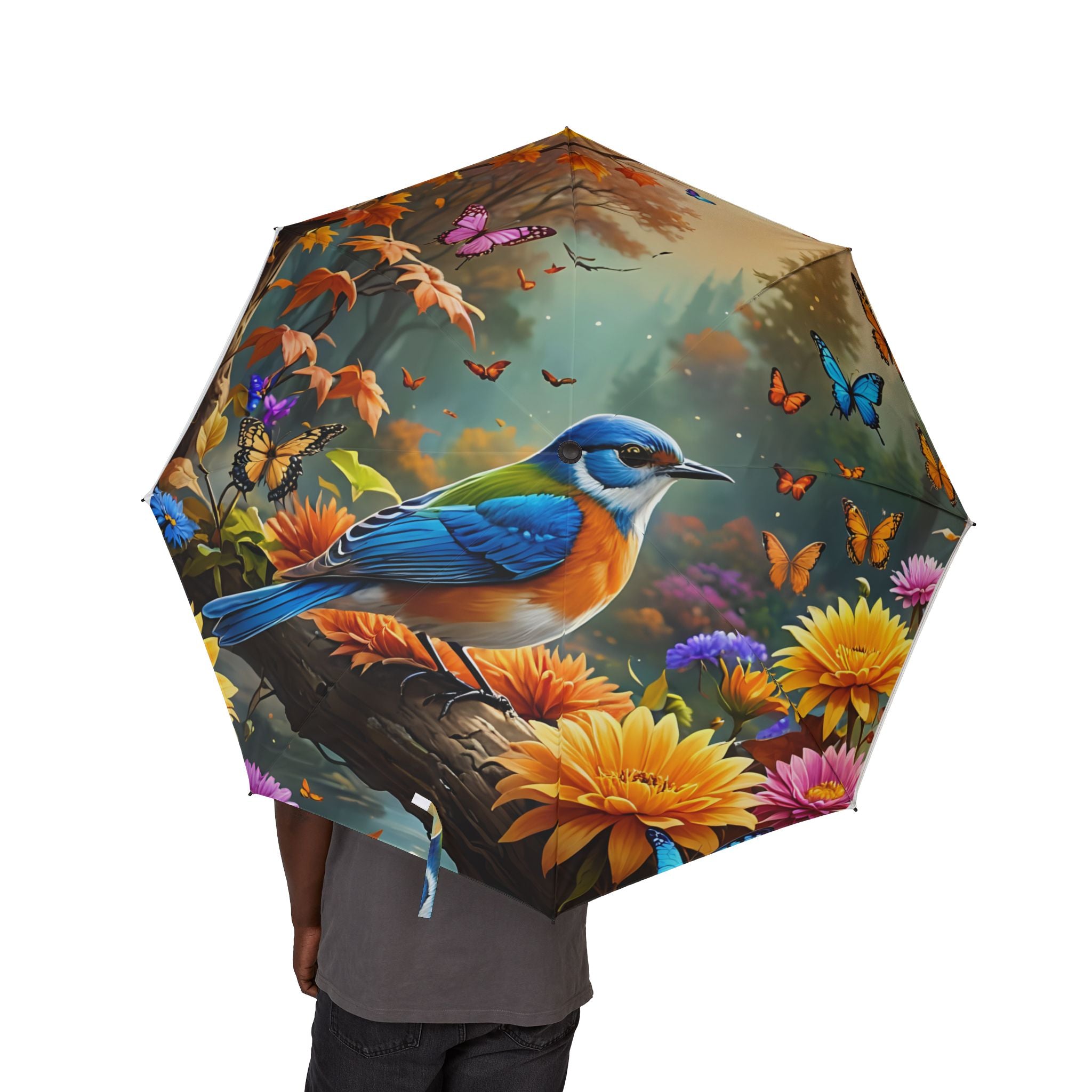 Tranquil Nature Scenery #9 Semi-Automatic Foldable Umbrella | Scenic Retreats, Landscape Art