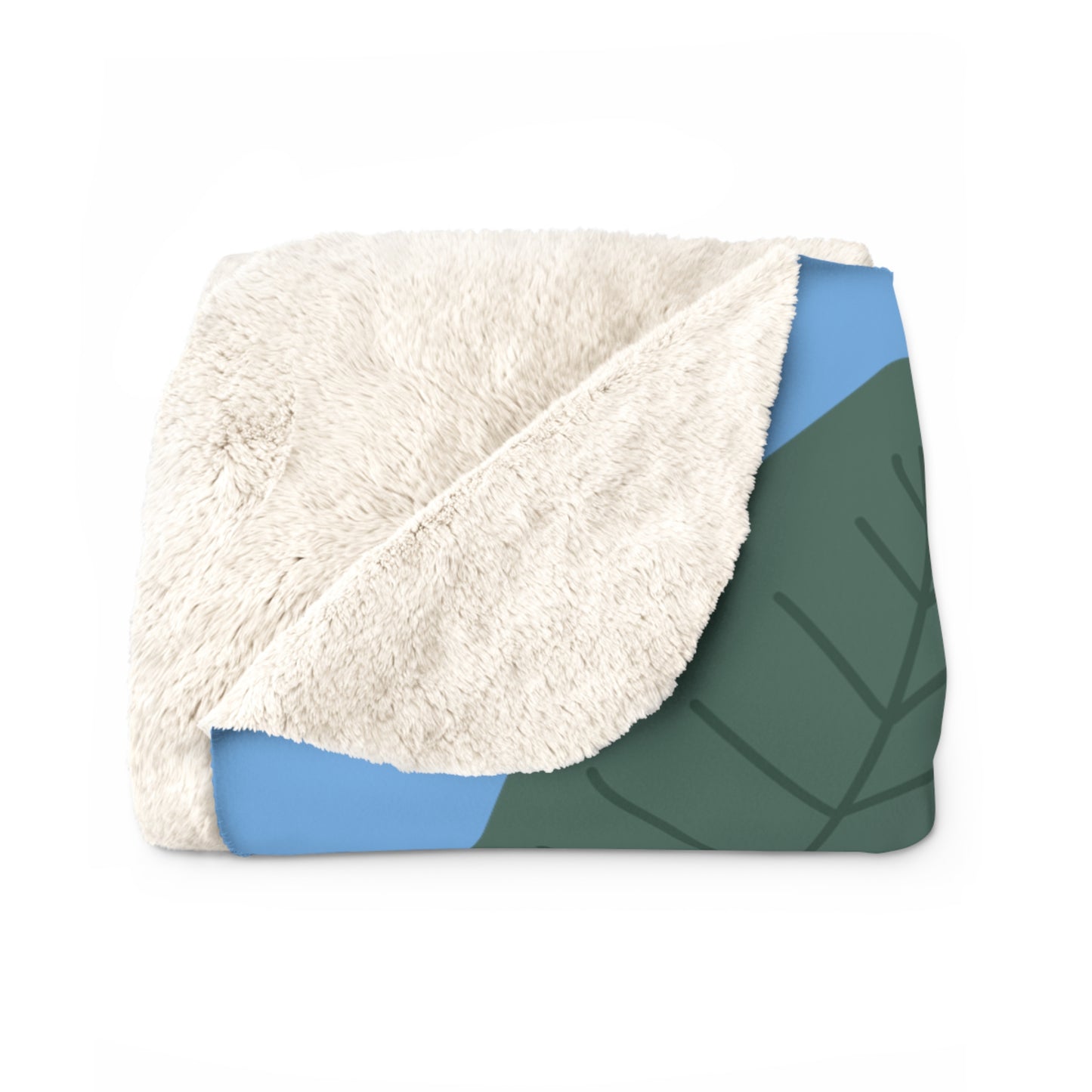 Matiby Simple Things Light Blue Sherpa Fleece Blanket