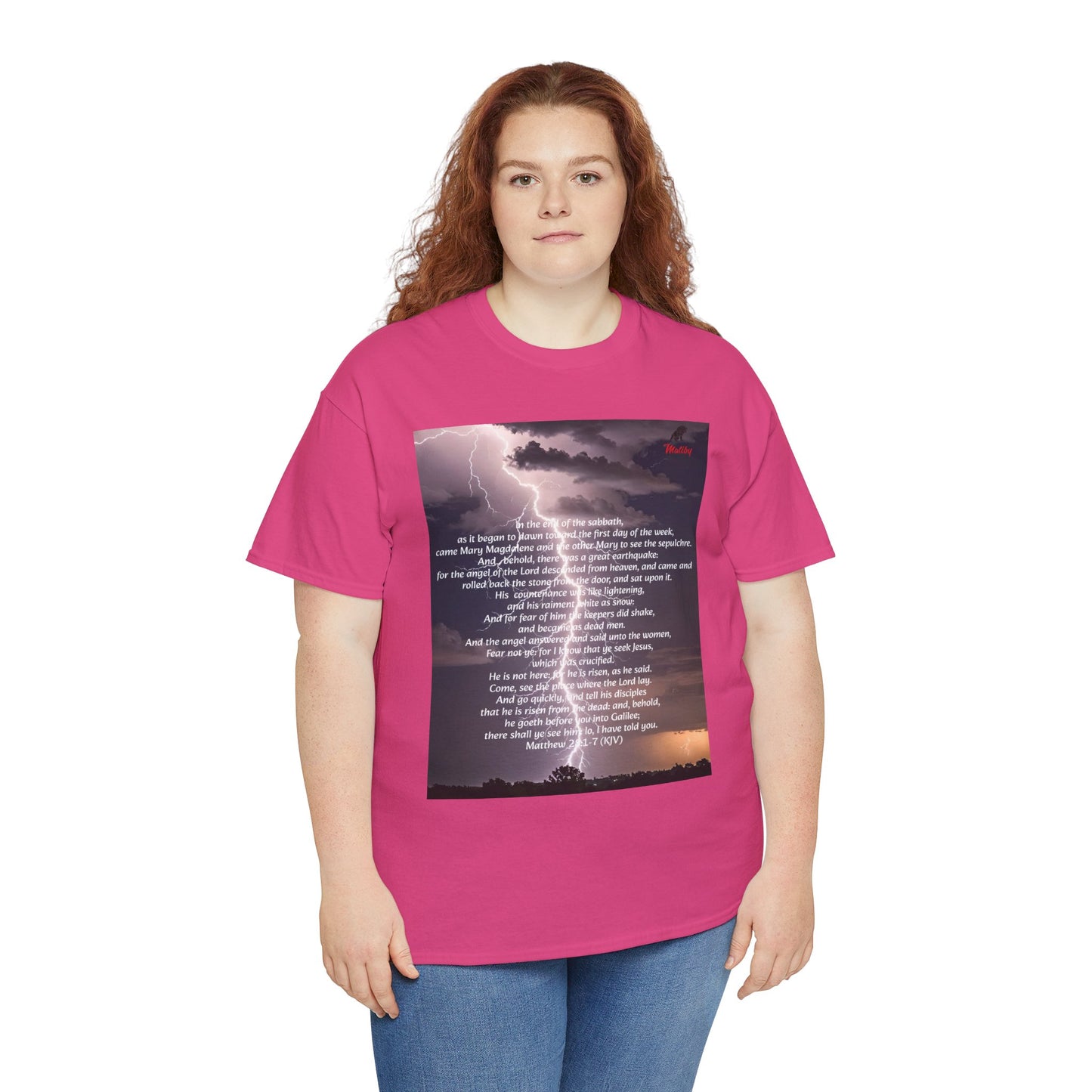 Lightning Style He is Risen Unisex Heavy Cotton Tee