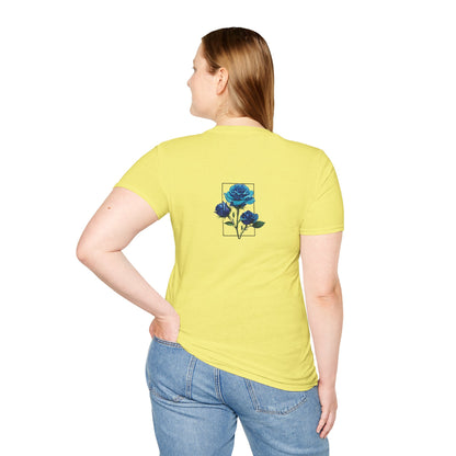 Japanese Blue Rose Landscape Unisex Softstyle T-Shirt