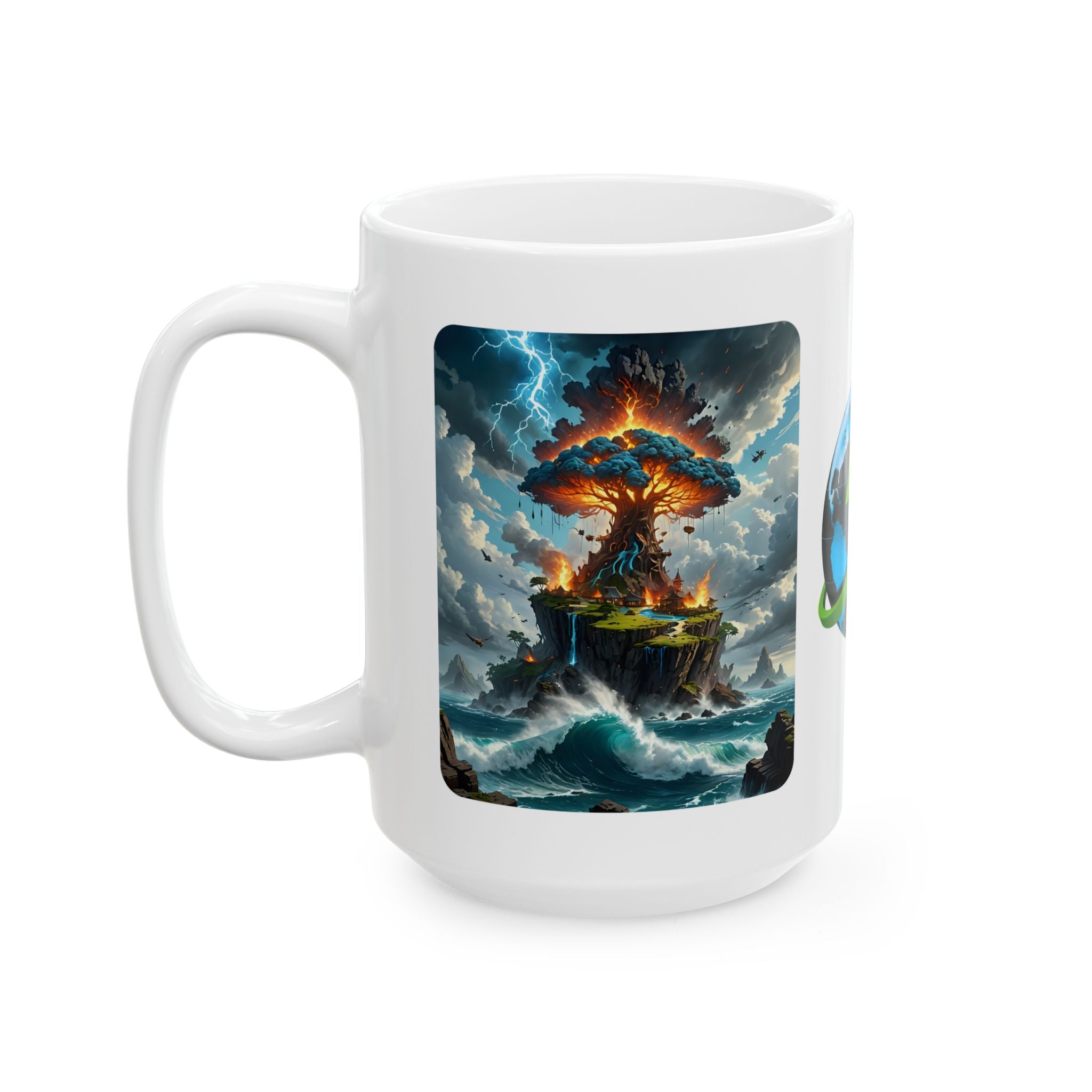 Contrast & Perspective #8 White Ceramic Mug — Time & Chance Daily Cup (11oz, 15oz)