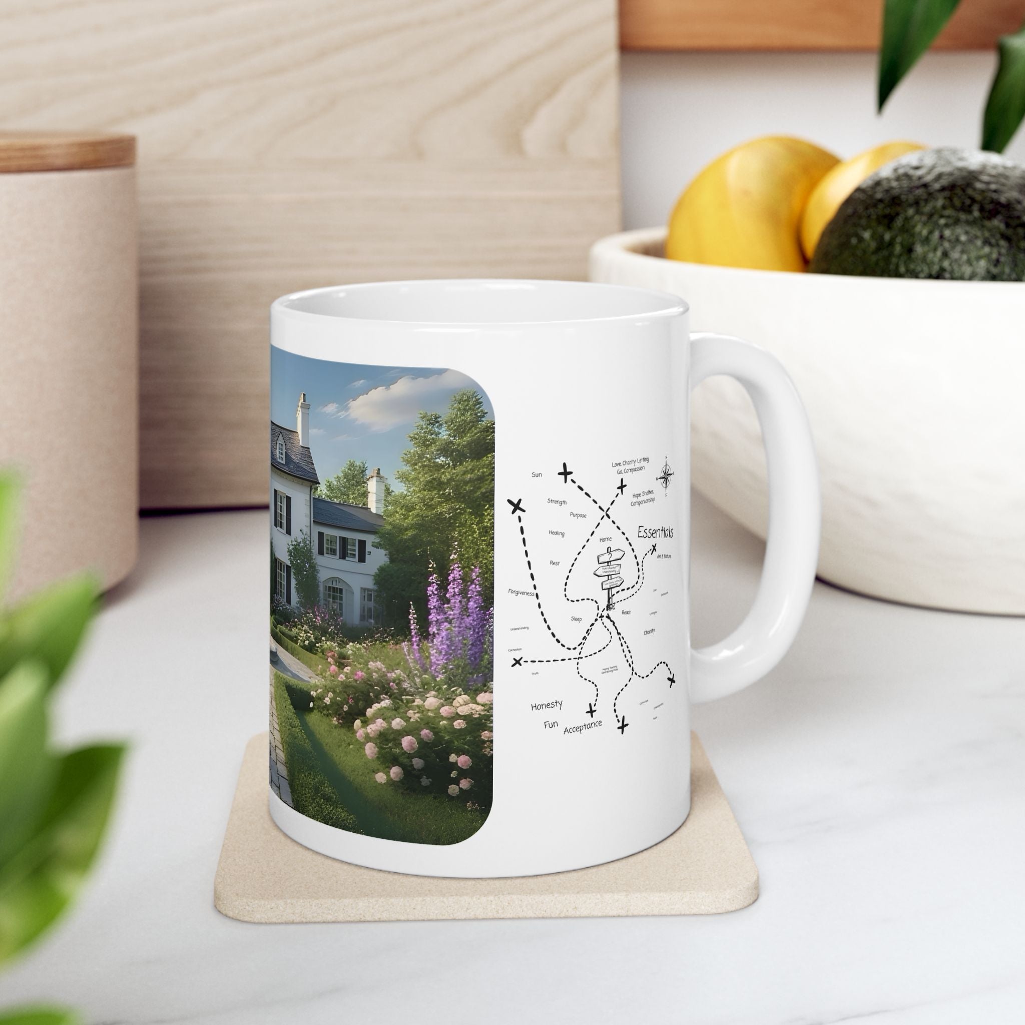 Cozy Architecture & Dreamy Landscapes #16 White Ceramic Mug – Homes Home Sweet Home Cup (11oz/15oz)