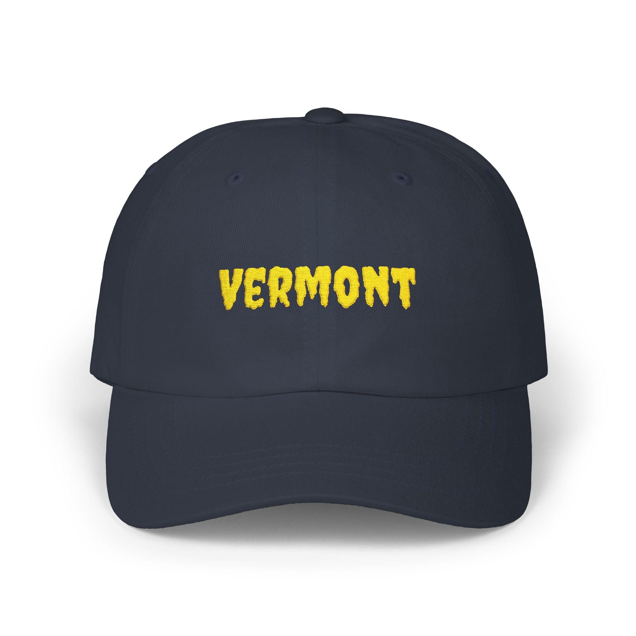 Vermont United States of America Gold Embroidered Classic Dad Cap | VT 14th USA Baseball Hat
