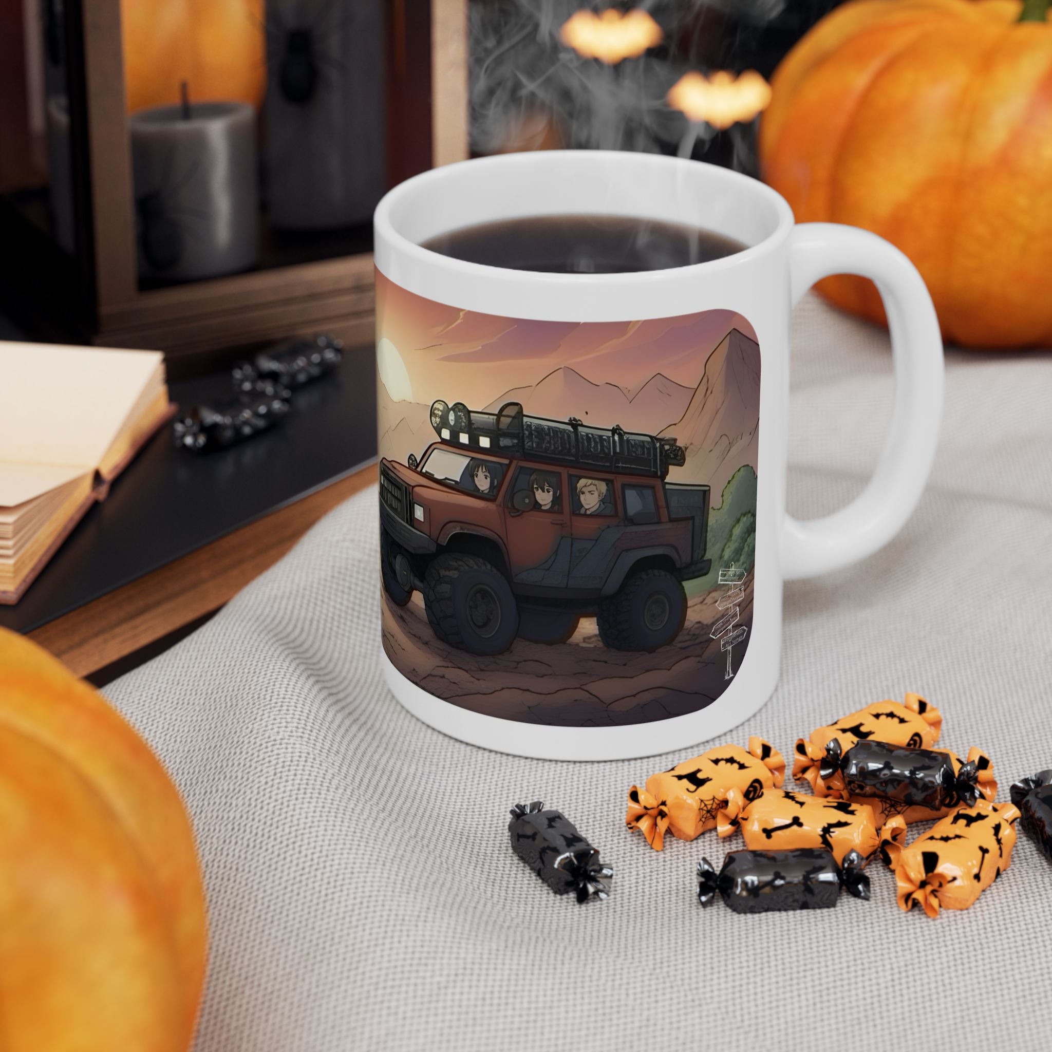 Adventure 4x4 Trucks #43, Future Engineers On The Move White Ceramic Mug — Find Your Path To The Essentials Cup (11oz & 15oz)