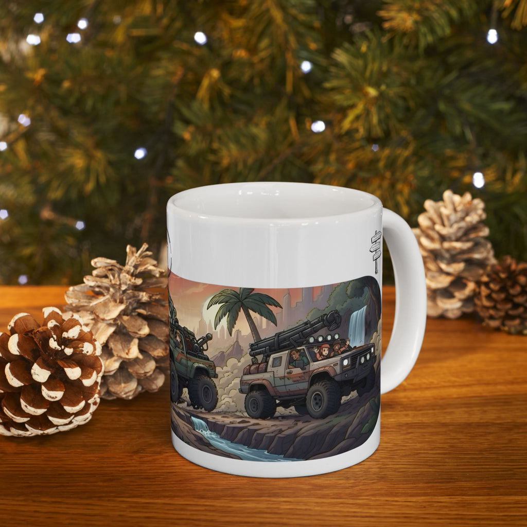 Adventure 4x4 Trucks #6, Explorers On Wheels White Ceramic Mug — Find Your Path To The Essentials Cup (11oz & 15oz)