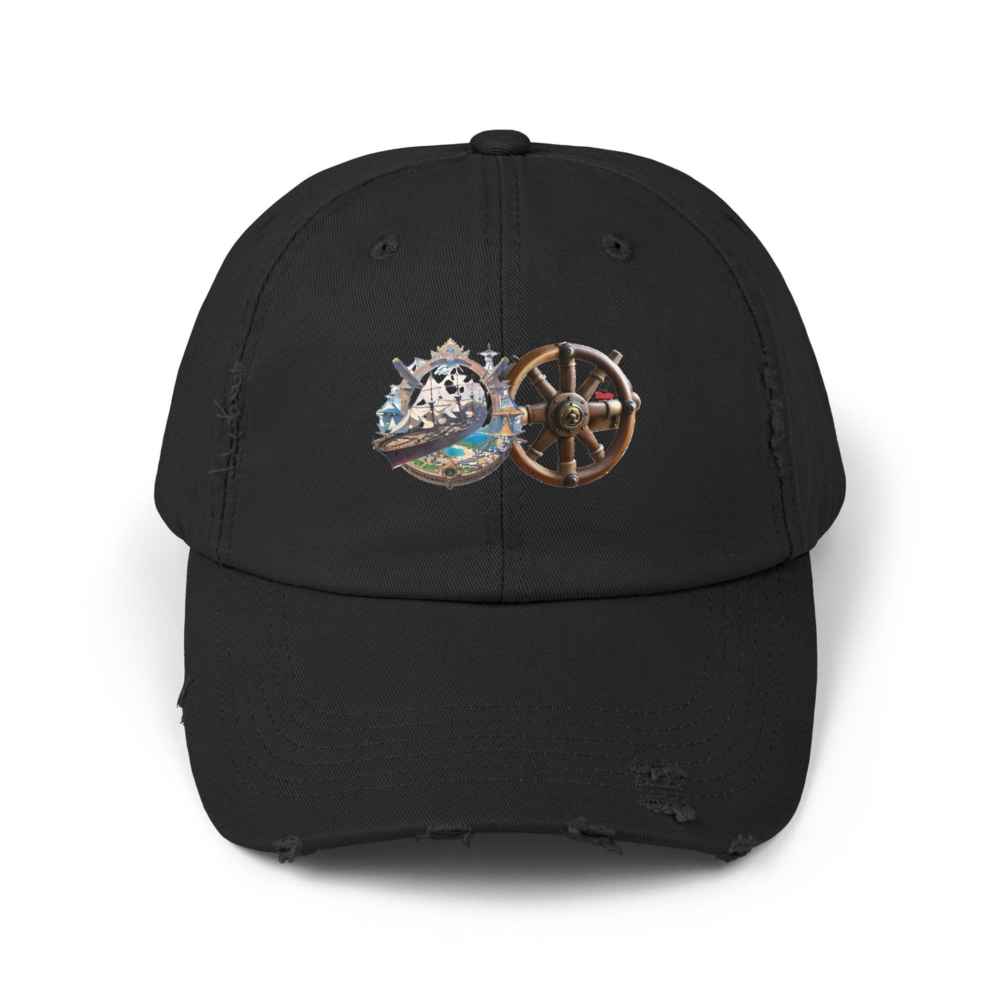 Nautical Unisex Distressed Cap