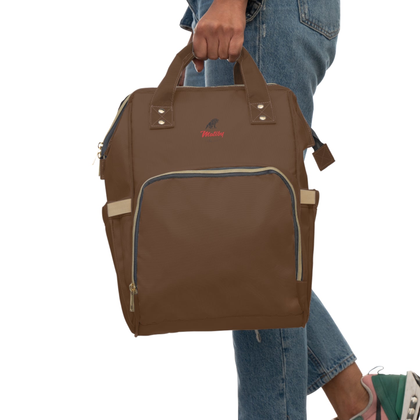 Multifunctional Diaper Backpack Brown